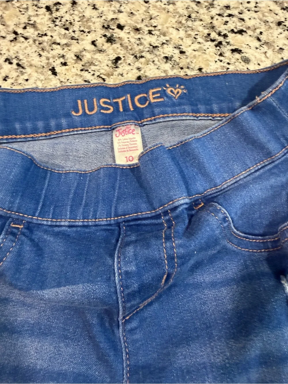 Justice Girls Blue Stretch Denim Jeans